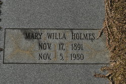Mary Willard “Willa” <I>Thigpen</I> Holmes 