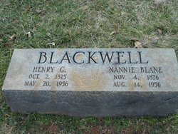 Nannie <I>Blane</I> Blackwell 