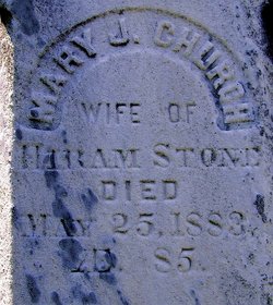 Mary J <I>Church</I> Stone 
