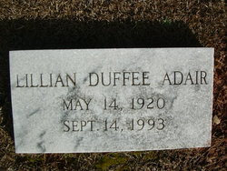 Mrs Lillian Adele <I>Duffee</I> Adair 