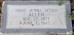 Addie Althia <I>Jester</I> Allen 