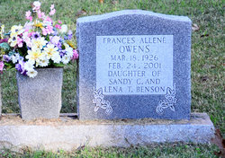 Frances Allene <I>Benson</I> Owens 