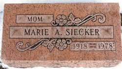 Marie Alice <I>Gustafson</I> Siecker 