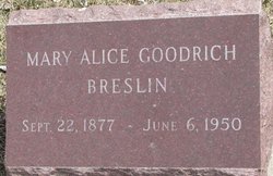 Mary Alice <I>Goodrich</I> Breslin 