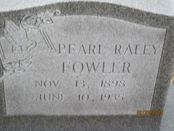 Frances Pearl <I>Raley</I> Fowler 