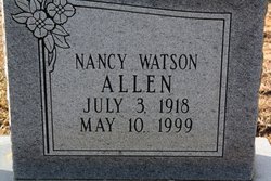 Nancy Elizabeth <I>Watson</I> Allen 