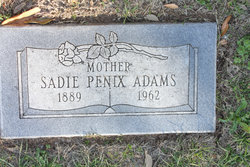 Sadie Parthenia <I>Penix</I> Adams 