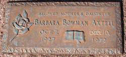 Barbara Louise <I>Bowman</I> Axtell 