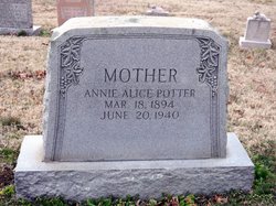 Annie Alice <I>Anthony</I> Potter 
