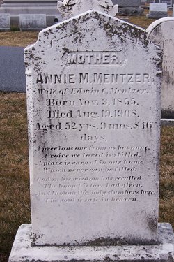 Annie M <I>Overly</I> Mentzer 