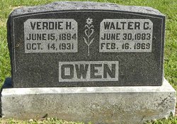 Verdie Henrietta <I>Wheeler</I> Owens 
