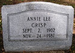 Annie Lee <I>Barker</I> Crisp 