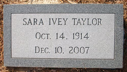 Sara Lorena <I>Ivey</I> Taylor 