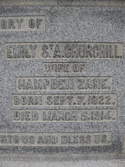 Emily Ann Augusta St-Aubert <I>Churchill</I> Zane 