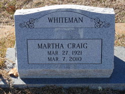 Martha <I>Craig</I> Whiteman 
