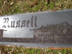 Annabel <I>Allen</I> Russell 