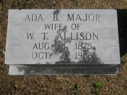 Ada B <I>Major</I> Allison 