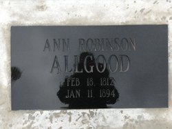 Ann <I>Robinson</I> Allgood 