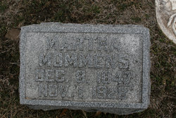 Martha A “Mattie” <I>McKinnis</I> Mommens 