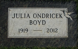 Julia <I>Ondricek</I> Boyd 