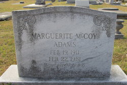 Marguerite <I>McCoy</I> Adams 