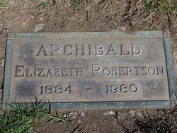 Elizabeth <I>Robertson</I> Archibald 