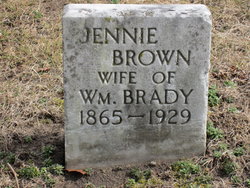 Jennie <I>Brown</I> Brady 