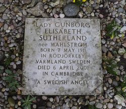 Lady Gunborg Elisabeth <I>Wahlstrom</I> Sutherland 