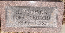 Cora Ethel <I>Williams</I> Church Henderson 