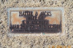 Hattie Beatrice <I>Jacks</I> Atchley 