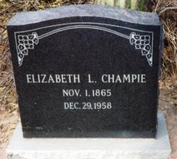 Elizabeth B “Lizzie” <I>Lee</I> Champie 