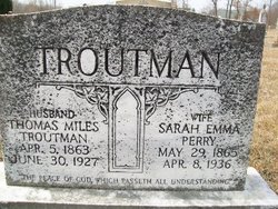 Sarah Emma <I>Perry</I> Troutman 