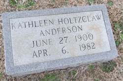 Kathleen <I>Holtzclaw</I> Anderson 
