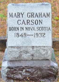 Mary Jane <I>Graham</I> Carson 