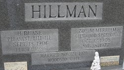 Zoe Maxine <I>Merriam</I> Hillman 