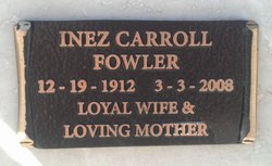 Inez <I>Carroll</I> Fowler 