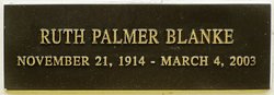 Ruth Humphreys <I>Palmer</I> Blanke 