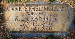 Addie Ethel <I>McLean</I> Brantley 