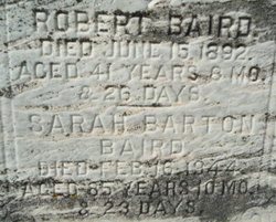 Sarah <I>Barton</I> Baird 