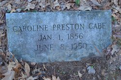 Caroline Preston <I>McKinney</I> Cabe 