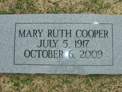 Mary Ruth <I>Thomas</I> Cooper 