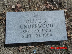 Ollie B <I>Gunn</I> Underwood 