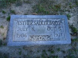 Esther Mae <I>Sadler</I> Baker 