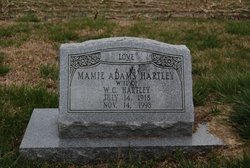 Mamie Ruth <I>Adams</I> Hartley 