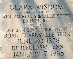 Clara Wisdom <I>Bringhurst</I> Booton 