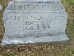 Mary Emma “Mamie” <I>Stinson</I> Newton 
