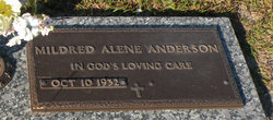 Mildred Alene <I>Lane</I> Anderson 