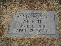 Anne <I>Worth</I> Everette 