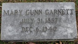 Mary Elizabeth <I>Gunn</I> Garnett 