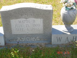 Martha Luvenia “Mattie” <I>Boutwell</I> Wahl 